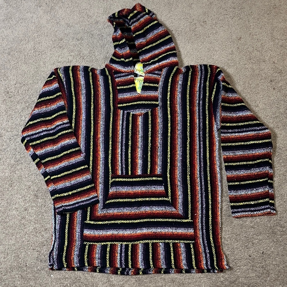 Iguana Jack Red Multicolored Beach Surfer Baja NWT